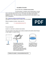 Amdg Volumes of Solids: V Cross-Sectional Area X HT