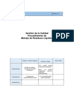 Gestión residuos líquidos UNT