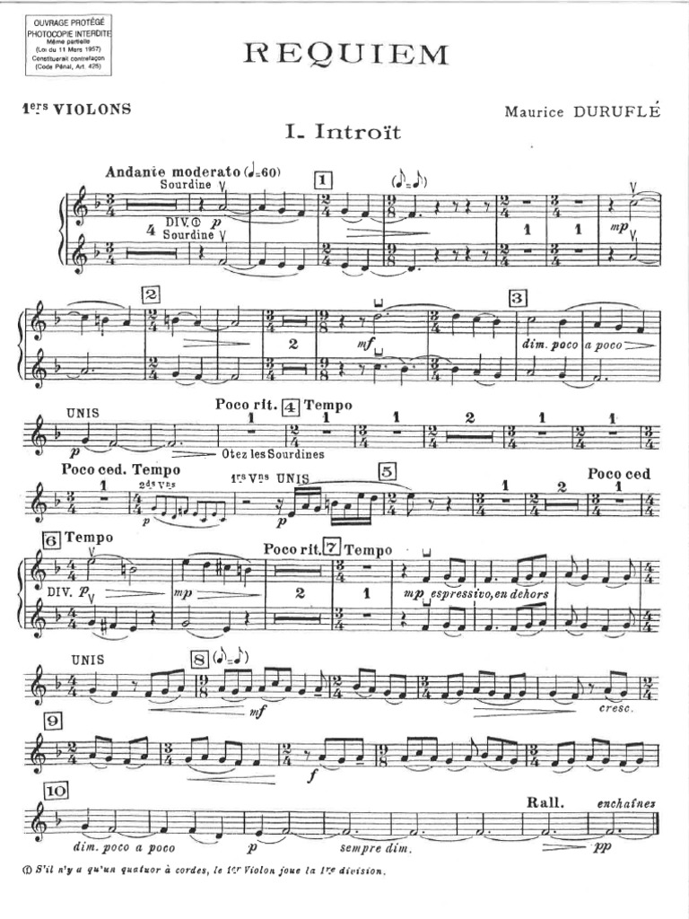 VLN 1 Durufle Requiem PDF