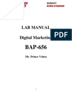 Lab Manual Digital Marketing: Mr. Prince Vohra