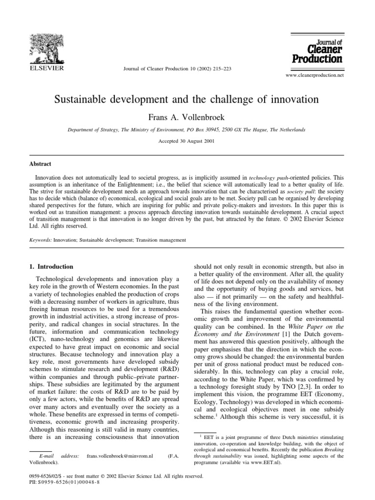 Innovation for Sustainable Development | PDF | Sustainability | Innovation