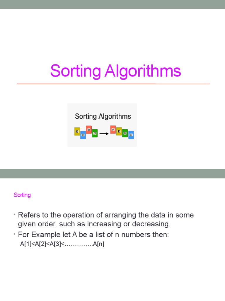 Lec3 Sorting Techniques 16082021 085208am | PDF | Computing ...