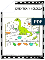 Busca Encuentra y Colorea Especial Dinosaurios