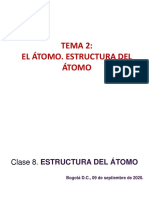 Clase 8. ESTRUCTURA DEL ÁTOMO