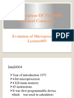 Organization of The IBM Personal Computer: Evolution of Microprocessors Lecture#05