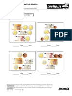 Uebungsblatt Gratis Mathematik Rechnen Euro Cent