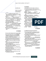 Upper Intermediate Unit Test 5: Grammar Vocabulary