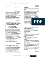 Upper Intermediate Unit Test 6: Grammar Vocabulary