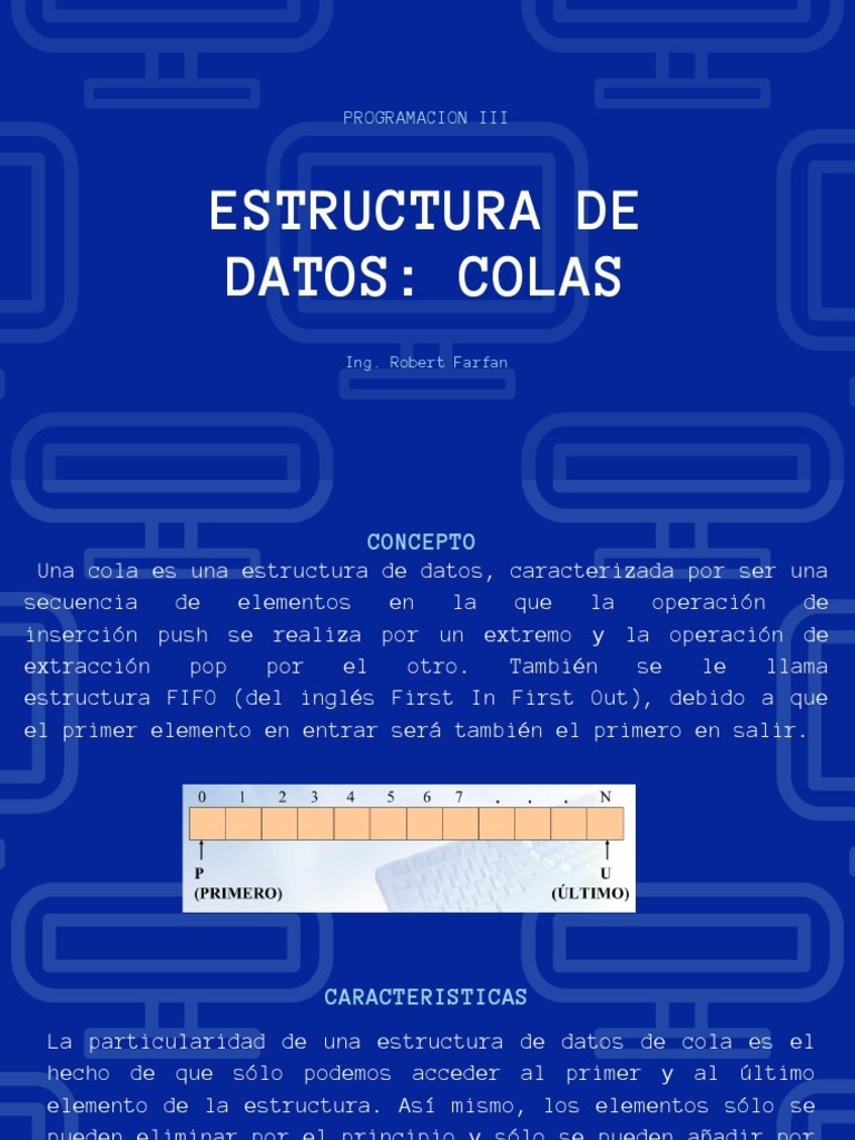Estructura de datos cola FIFO | PDF | Cola (tipo de datos abstractos ...