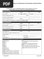 HS - VR - App - Certified Copy Birth Death Form