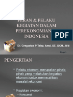 Sesi 11 Peran Dan Pelaku Ekonomi Perekonomian Indonesia