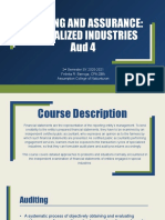 AUDITING and ASSURANCE - Specialized Industries
