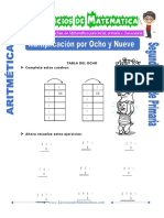 Multiplicacion Por Ocho y Nueve Para Segundo de Primaria