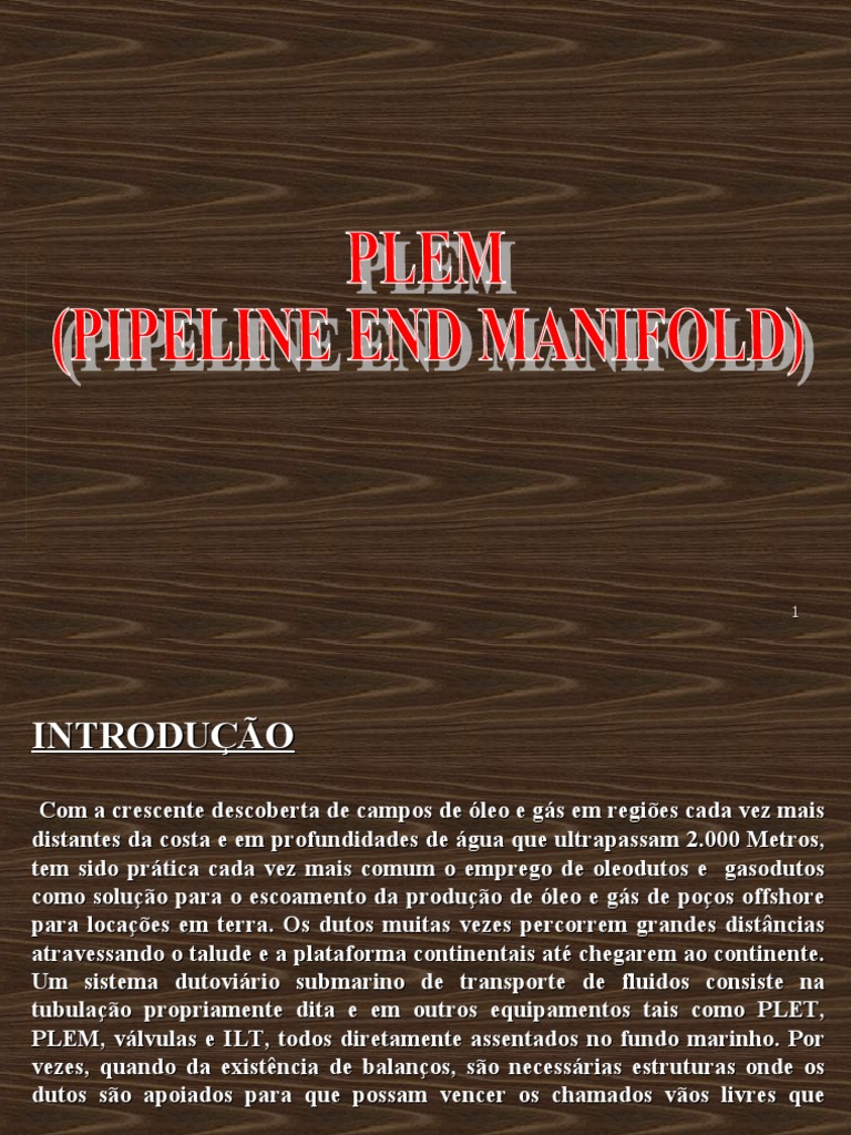 O Que É Um PLEM? | PDF | Transporte de oleoduto | Corrosão