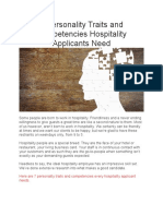 7 Personality Traits and Competencies Hospitality Applicants Need
