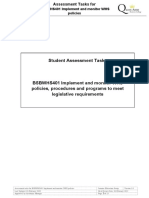 BSBWHS401 Student Assessment Tasks V1.0