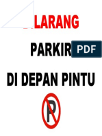 Dilarang Parkir