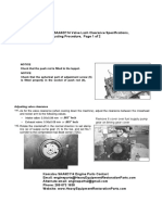 Komatsu SAA6D114E Valve Lash Clearance Specifications, Valve Adjusting Procedure