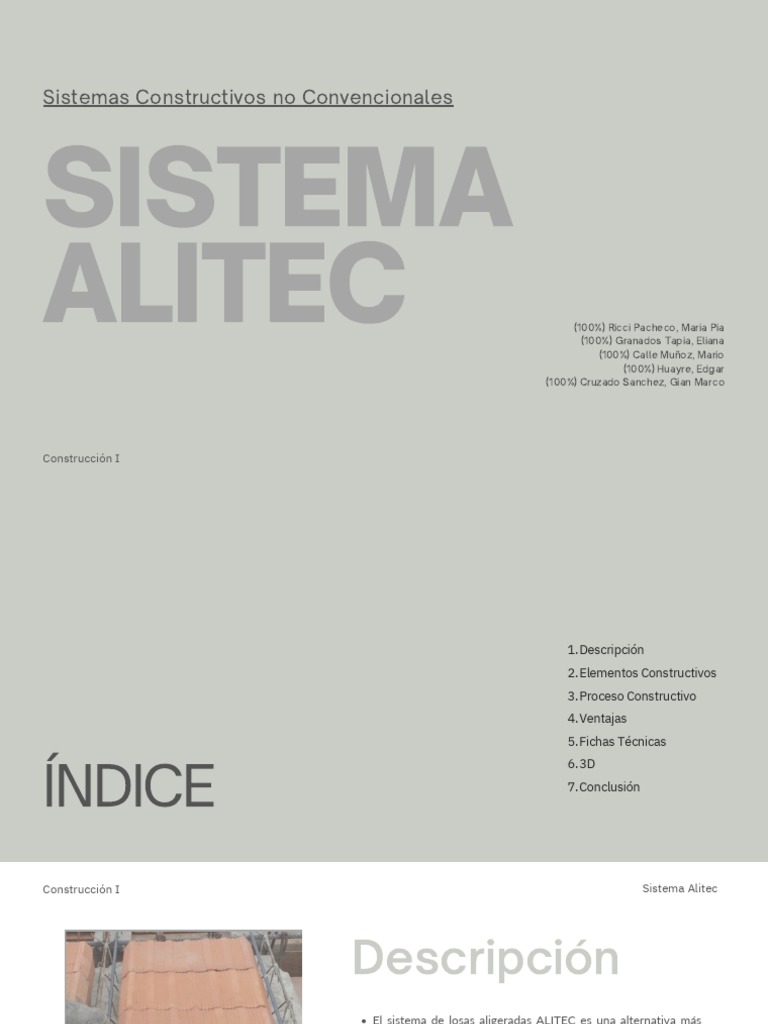 Sistema Alitec | Descargar gratis PDF | Hormigón | Sectores Economicos