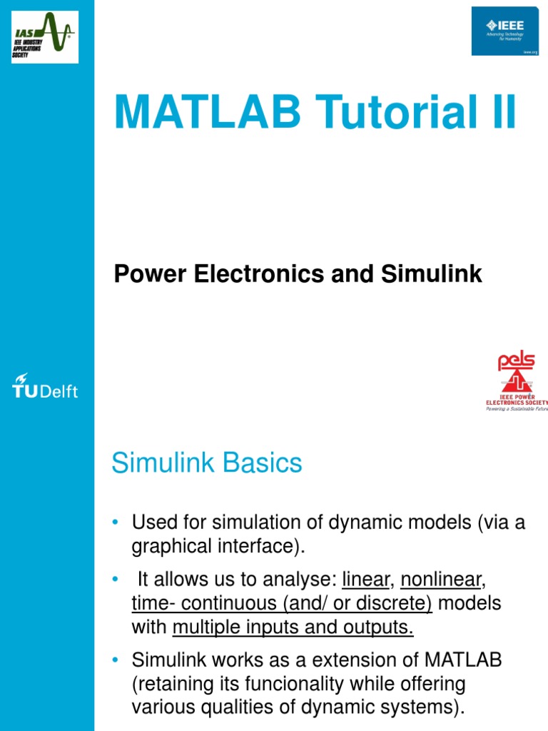 MATLAB Tutorial II: Power Electronics and Simulink | PDF | Power ...