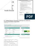 Sección D: D.1. Adjuntar Formato II Declaración Jurada Firmada