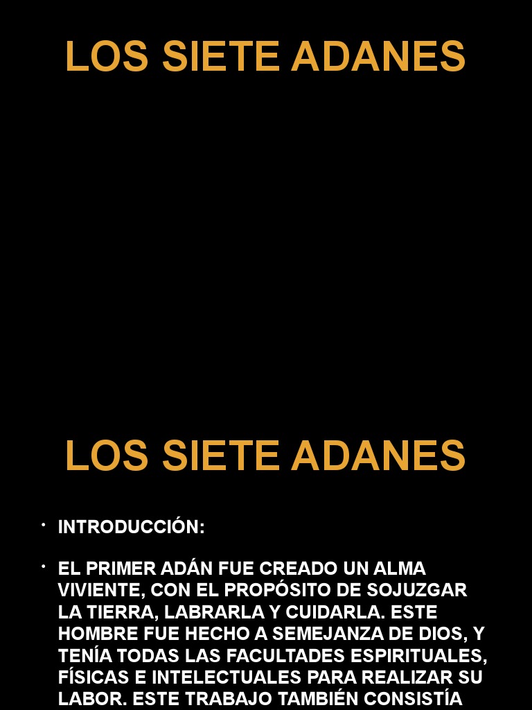 Los Siete Adanes en la Biblia | PDF | Adán y Eva | Mitos de la creación