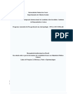 Projeto de Pesquisa - Aprovado Mestrado em Antropologia