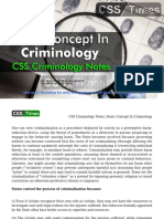 CSS Criminology Notes - Basic Concept in Criminology