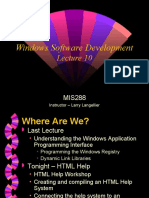 Windows Software Development: Instructor - Larry Langellier