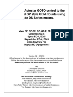 Retrofitting Autostar GOTO Control To The Vixen SP and GP Style GEM Mounts Using Meade DS-Series Motors
