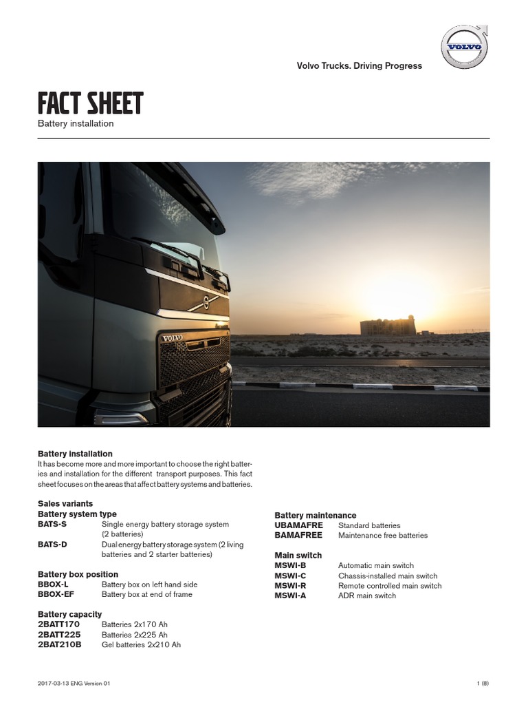 Battery Systems for Volvo Trucks | PDF | Battery Charger | Motor Vehicle