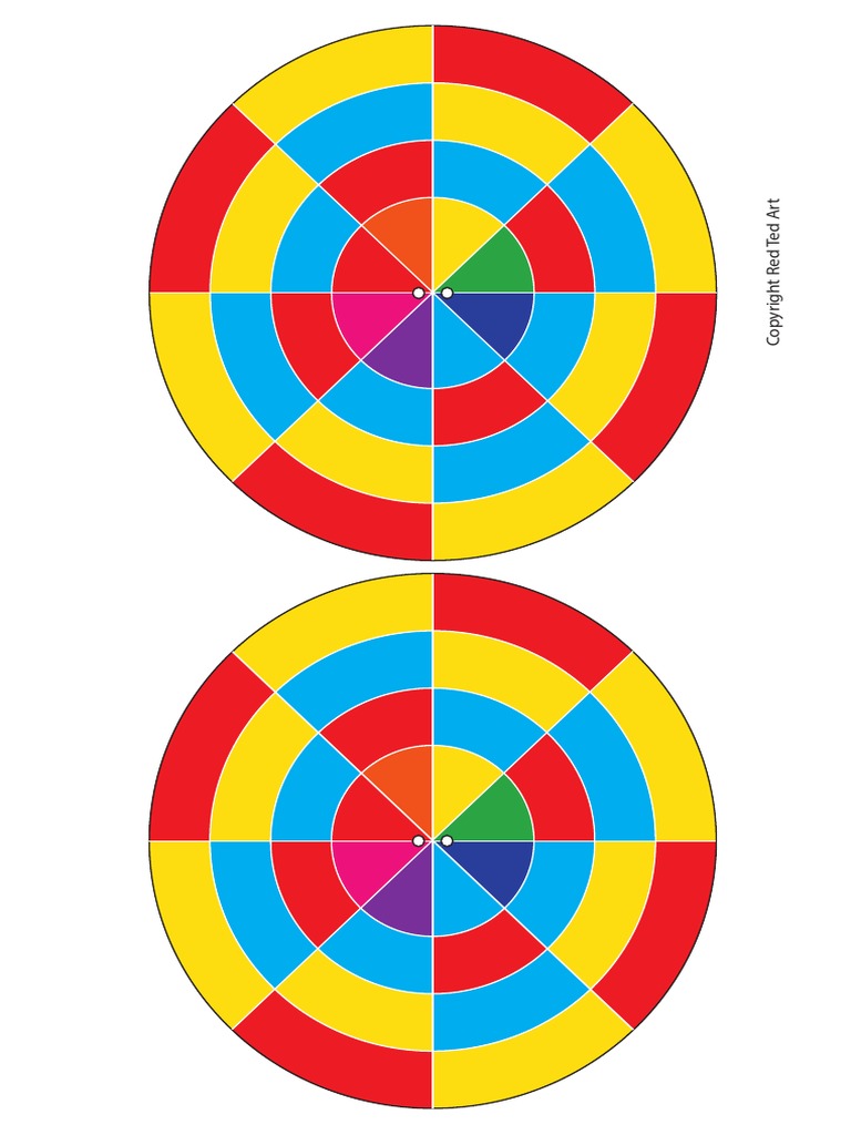 Paper Spinner DIY Colour Theory Templates PDF