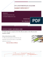 Investment and Portfolio Analysis ": Market Efficiency"