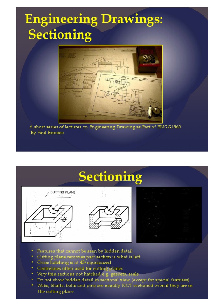 Engineering Drawings Lecture Sectioning | PDF