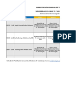 CATORCEAVA PLANIFICACIÓN SEMANAL DE TELETRABAJO, Del 23 Al 27 de Agosto de 2021, Registro de Oboes y Corno Inglés