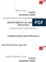 Presentación - Operaciones Industriales II Miercoles 25-08-2021