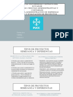 Diferencias entre tipos de proyectos según objetivo, área y financiamiento