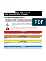 User Manual Easy UPS On-Line SRV Series 6000VA, 10000VA: Important Safety Information