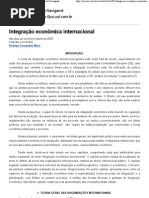 Integração econômica internacional - Revista Jus Navigandi