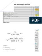 Asme B31.1 Power Piping - Required Wall Thickness: Y T W S D C