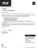 Carrier Credit Card Program: Enrollment Package