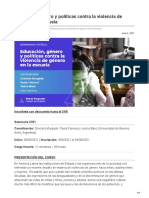 Educación Género y Políticas Contra La Violencia de Género en La Escuela