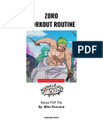 Zoro Workout Routine PDF