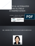 Practical Automated Visual Field Interpretation: Cynthia V. Verzosa, MD, Dpbo, MSC On Behalf of The