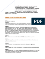 Derechos Fundamentales Aquellos Que Son Necesarios para Que La Persona Humana Cuente Con Una Vida Digna