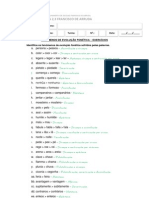 FENÓMENOS DE EVOLUÇÃO FONÉTICA - Correcção