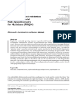 Development and validation of the Psychosocial Risks Questionnaire for Musicians (PRQM)