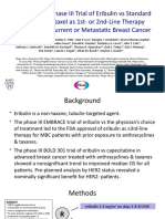 Randomized Phase III Trial of Eribulin Vs Standard Weekly Paclitaxel As 1st-Or 2nd-Line Therapy For Locally Recurrent or Metastatic Breast Cancer