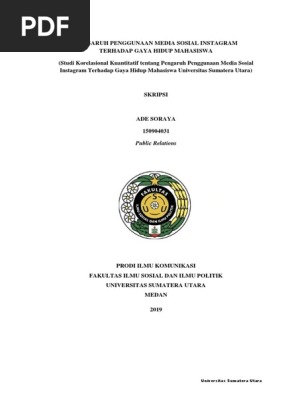 Pengaruh Penggunaan Medsos Instagram Thd Gaya Hidup Mhs Pdf