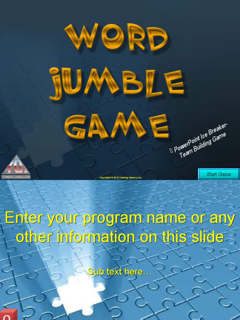 Word Jumble Game | PDF | Adjective | Language Mechanics